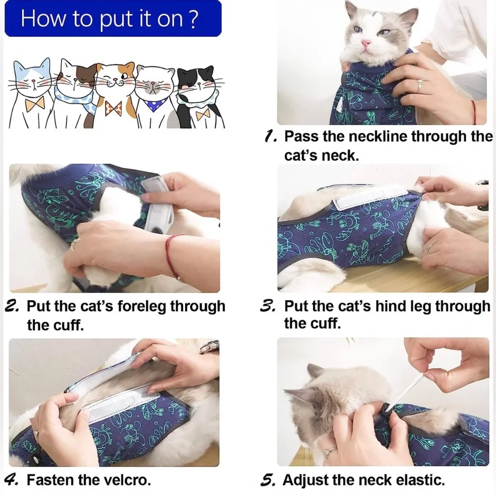 Cat post surgery recovery suit- brand new
